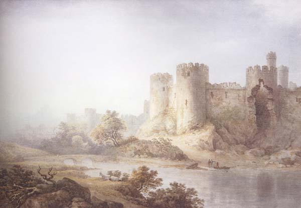 James Holworthy Castle on the edge of a river (mk47) oil painting image